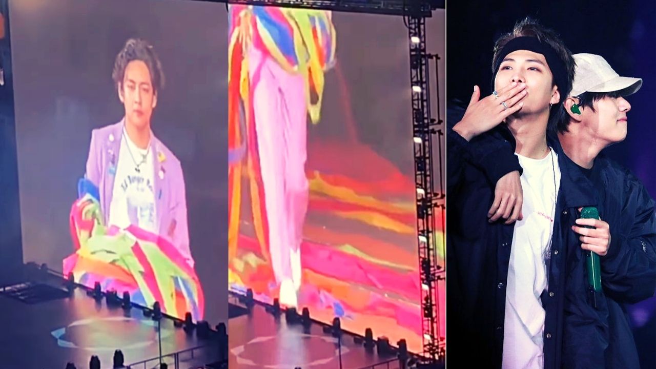 BTS V turns Runway model for straight 10 seconds, RM teases him as ...