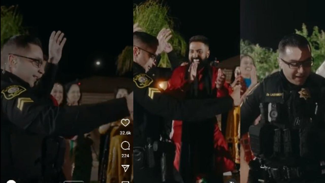 California cops ends up dancing in Punjabi wedding following the noise complaint filed