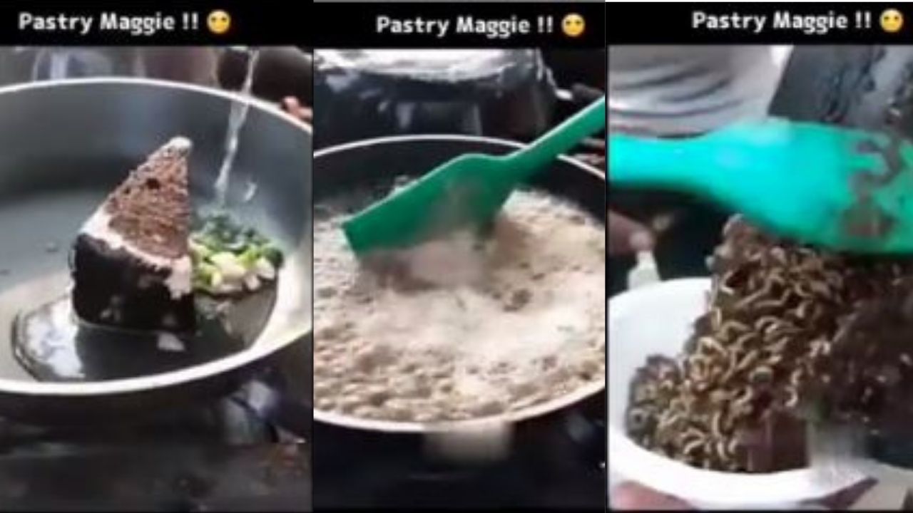 Viral Video : चॉकलेट पेस्ट्री मैगी का वीडियो देख भड़क उठे नेटिज़न्स, बोले- 'मारो मुझे मारो’