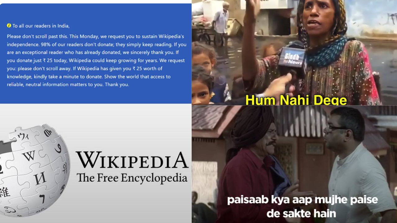 Wikipedia is asking Indian users for funds but netizens got no chills; Bollywood meme template ready