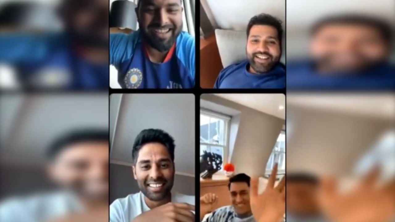 Video: MS Dhoni ने Live Chat के दौरान पत्नी साक्षी के हाथ से छीना फोन, तो रोहित ने दिया ऐसा Reaction