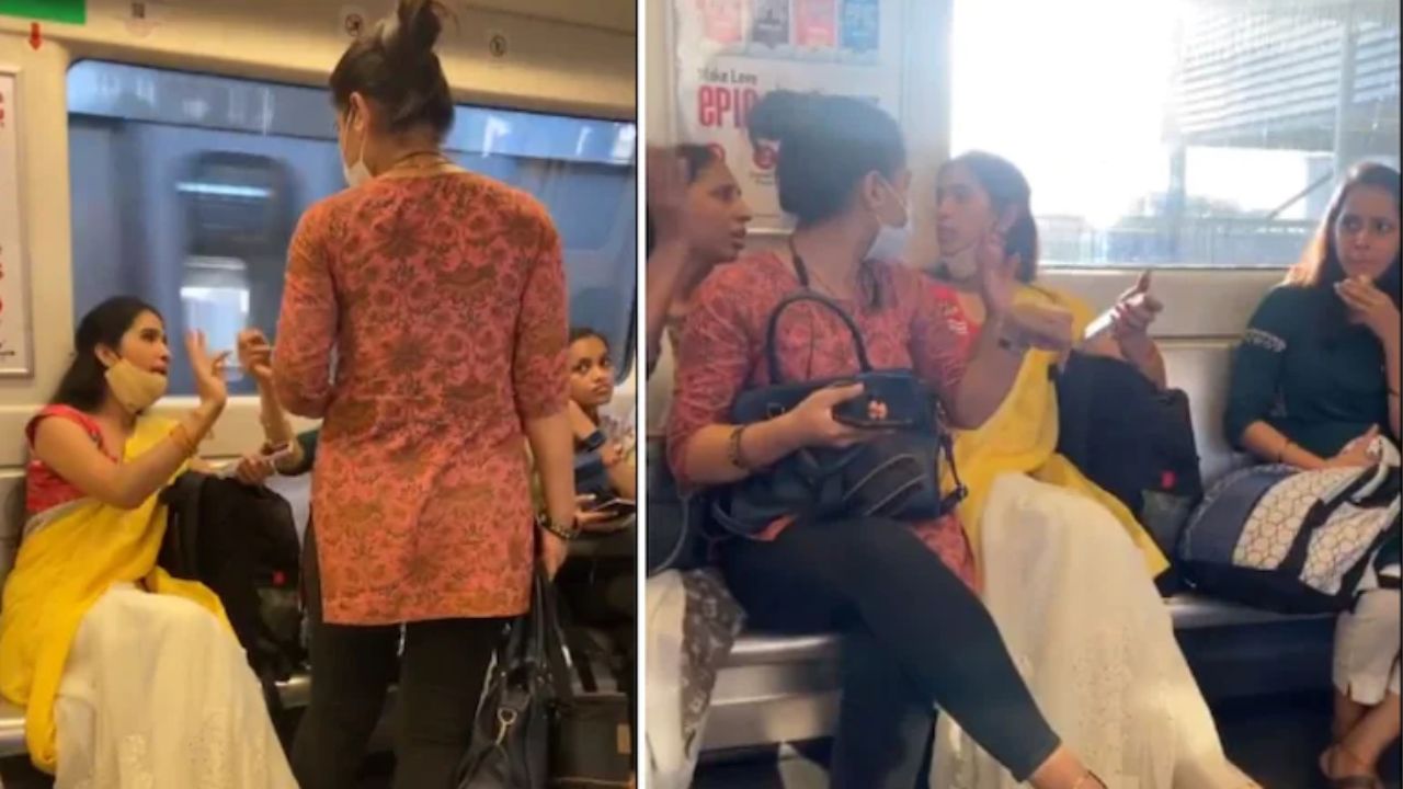 Video: Delhi Metro में सीट को लेकर दो महिलाओं के बीच हुआ घमासान, दादागिरी के सामने दिखा गजब का साहस