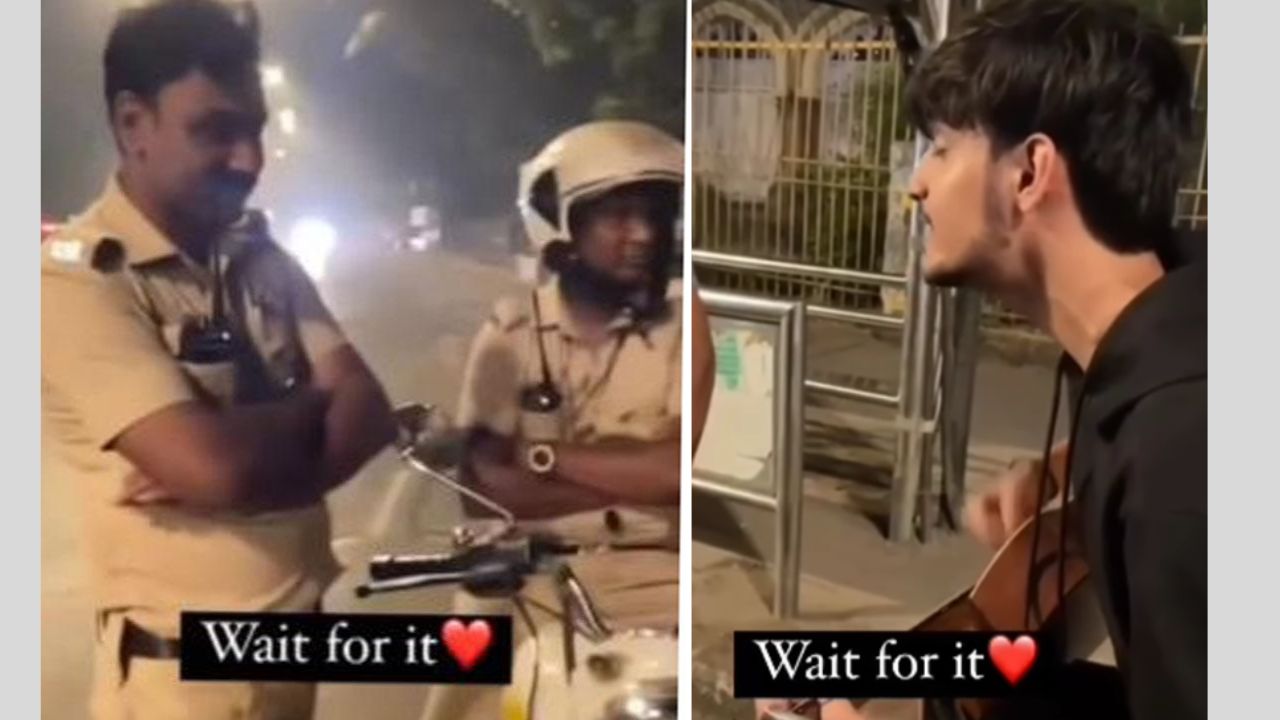 Watch: युवा लड़के ने मुंबई पुलिस के लिए गाया ‘केसरियां’ गाना, आवाज सुनकर चेहरे पर आई मुस्कान