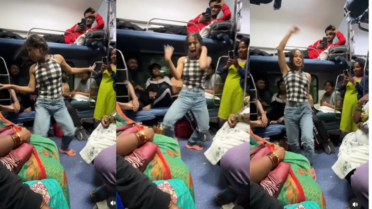 Train dance video viral: चलती ट्रेन में लड़की ने किया बोल्ड डांस, सामी सामी गाने से जीता सभी का दिल
