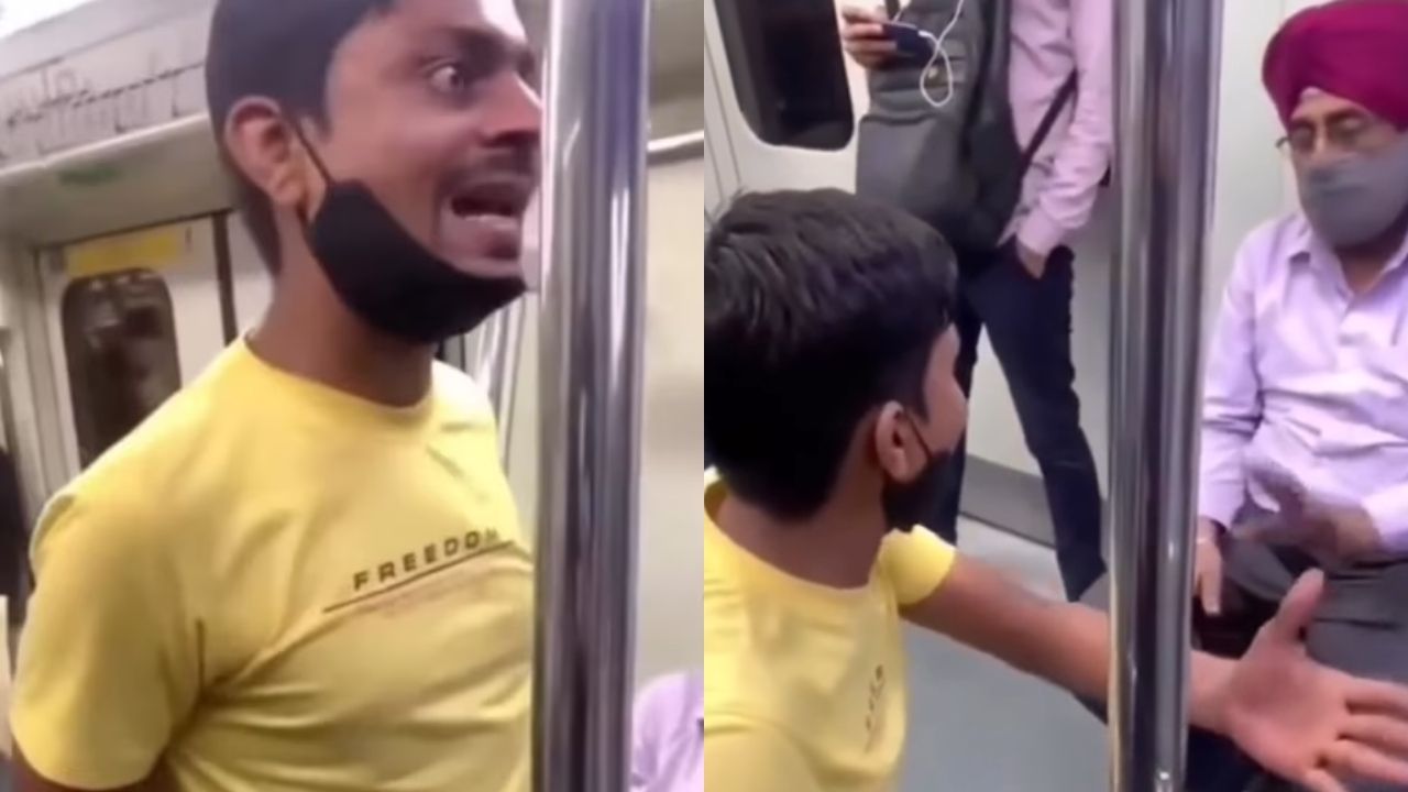 Viral Video: शराब के नशे में धुत शख्स ने दिल्ली मेट्रो में किया जमकर हंगामा, अजीब हरकतों को देखकर उड़े लोगों के होश
