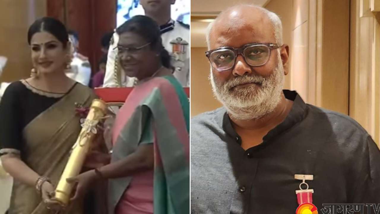 Raveena Tandon and MM Keeravani receive Padma Shri from President Draupadi Murmu