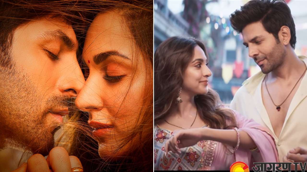 From lip-lock moment to crackling chemistry: Watch Kartik Aaryan and Kiara  Advani romance in 'Naseeb Se' from 'Satyaprem Ki Katha'. OUT NOW!