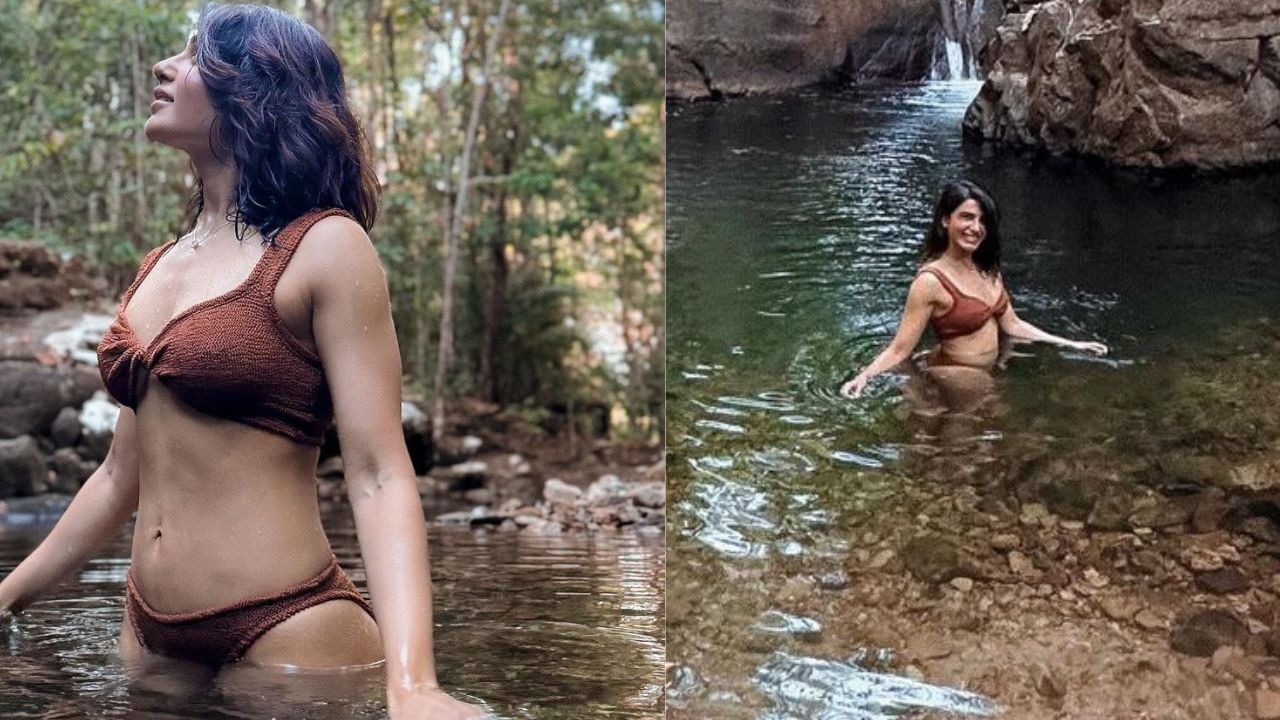 Samantha Ruth Prabhu के हाॅट लुक ने सोशल मीडिया पर मचाया तहलका, बिकिनी पहन तालाब में लगाई डुबकी