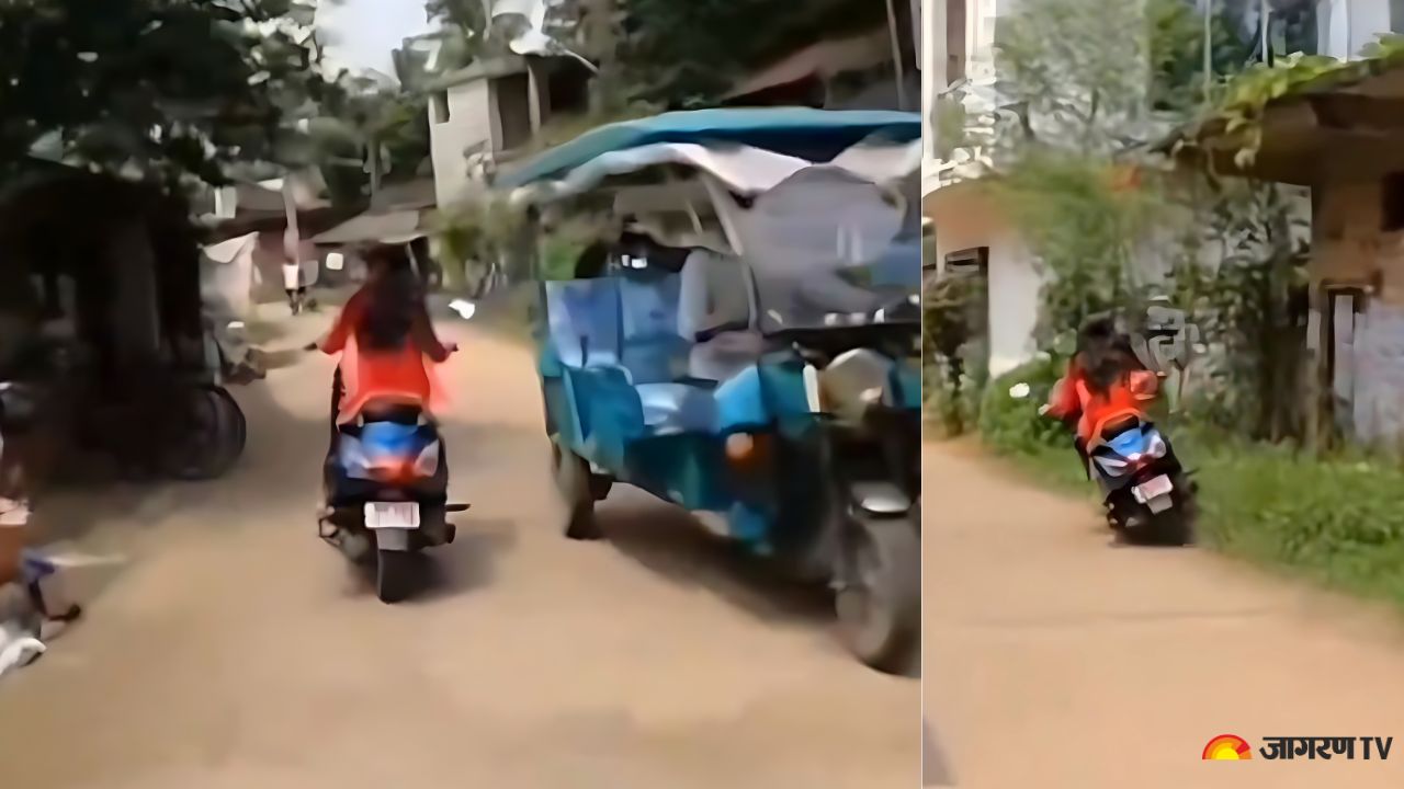 Accident Viral Video: तेज Scooty चलाना लड़की को पड़ा भारी, रेस लगाने के चक्कर में धड़ाम से गिरी, वीडियो वायरल