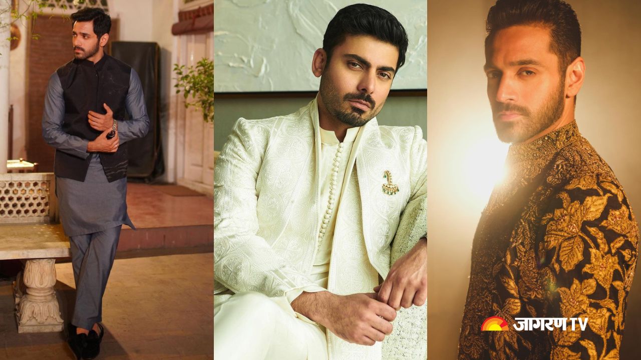 Eid al Adha 2024 Men Kurta and Sherwani Outfits Ideas Inspired By Fawad Khan Ali Zafar and Wahaj Ali