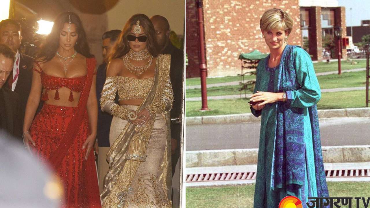 International Celebs in Indian Attire: From Kim Kardashian to Princess Diana, Global Stars Who Wore Traditional Outfits