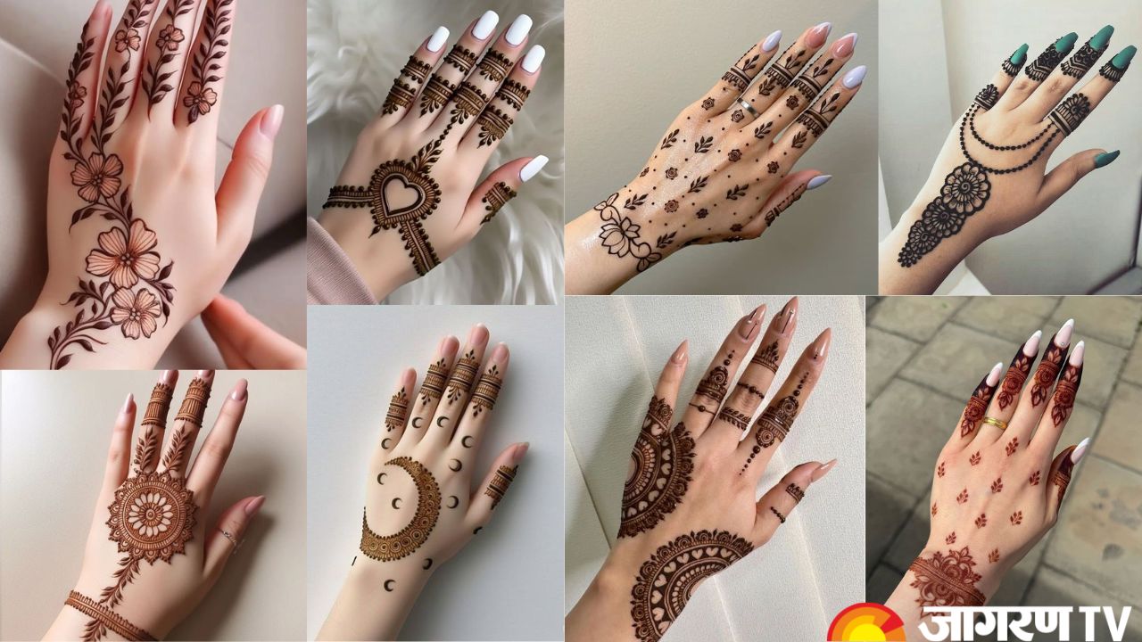 Eid-ul-Adha 2025 Mehndi Design : ईद पर लगाए बैक हैंड और फिंगर मिनिमल मेहंदी डिजाइन