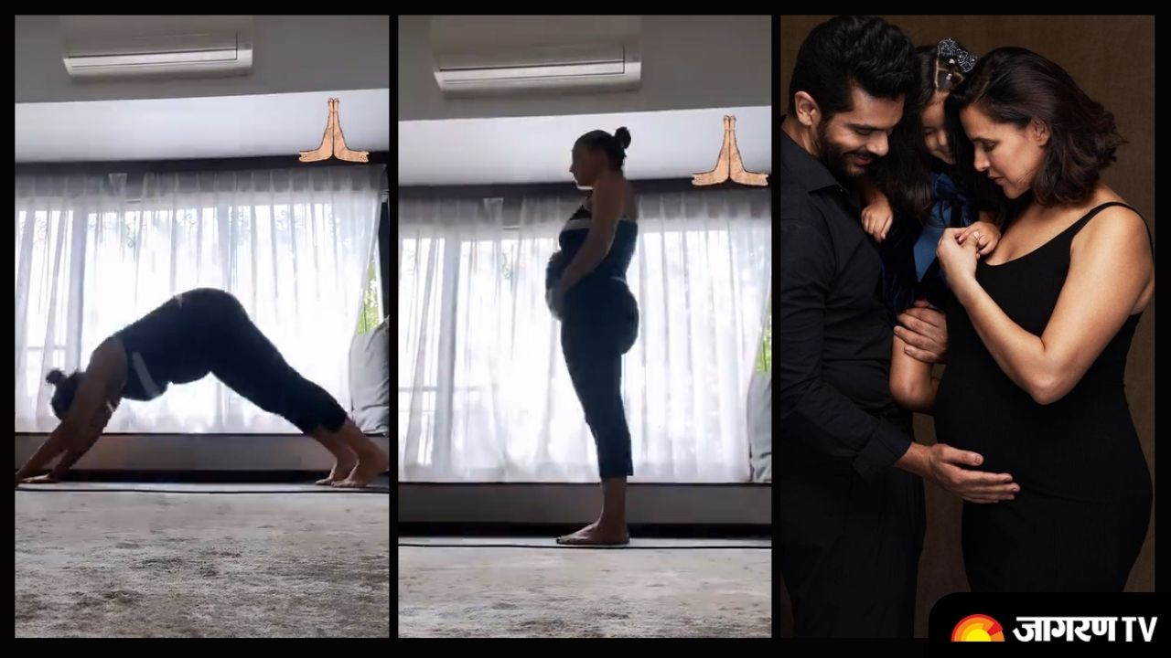 Neha Dhupia shares prenatal Yoga video says 'Everything you practice before pregnancy should be continued'