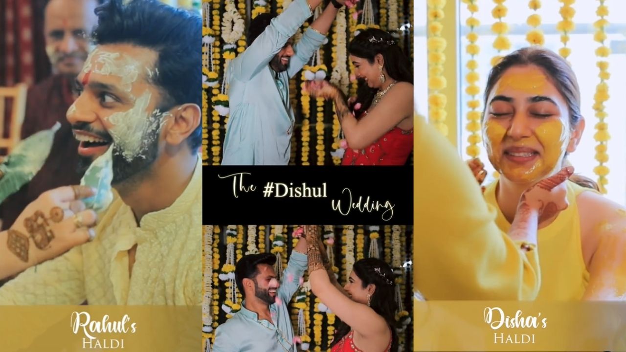 Rahul Vaidya Disha Parmar Haldi: In Pics Bride Disha all drenched in her wedding glowInside Rahul Disha Parmar Haldi Function: Bride Disha all soaked in her wedding glow