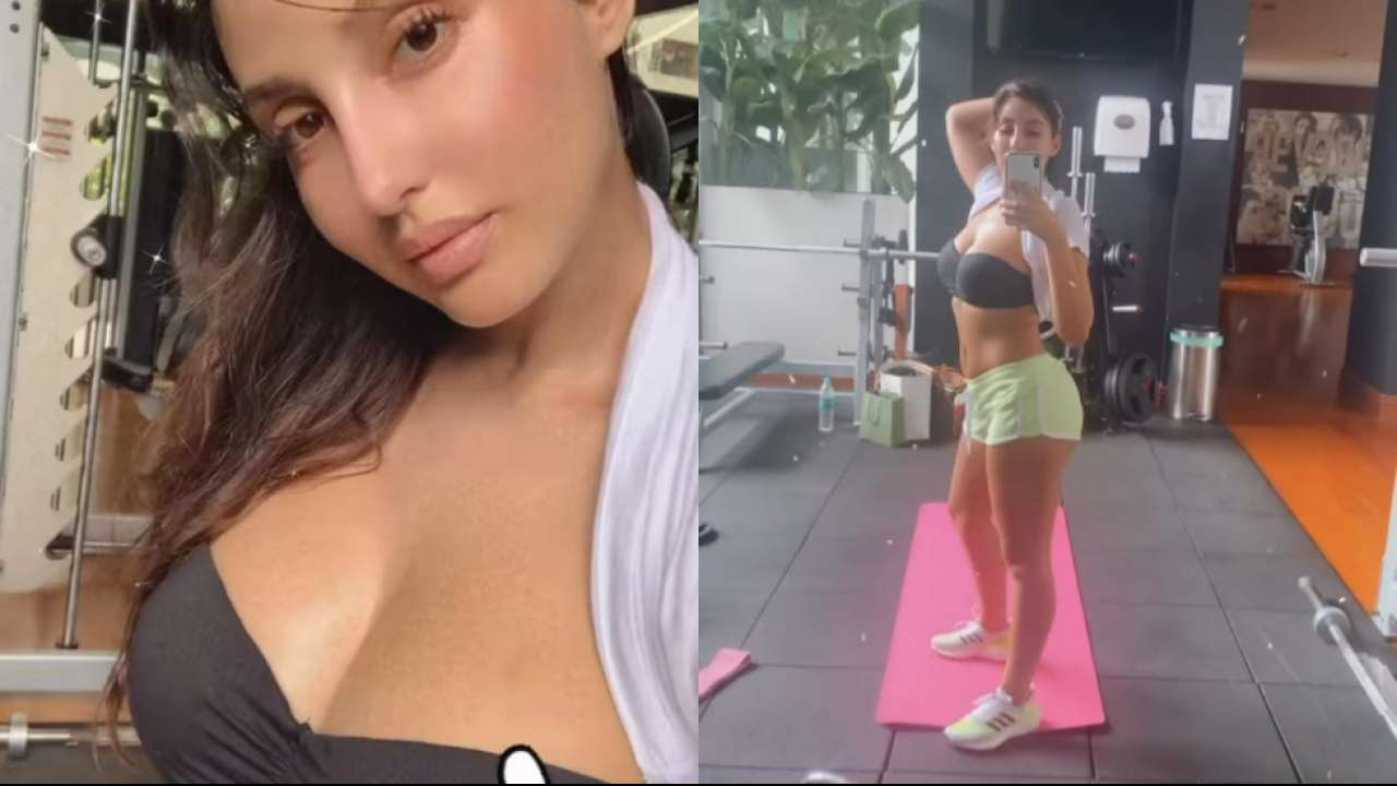 Nora Fatehi flaunts her gorgeous curves in black Sports bra and shorts; pic surfaces online