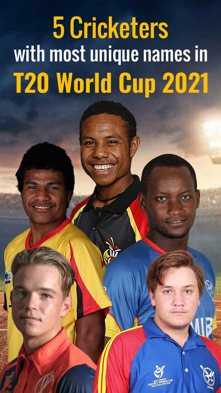 5 cricketers with most unique and funny names in T20 World Cup 2021. 5 cricketers with most unique and funny names in T20 World Cup 2021.