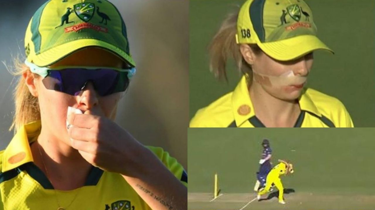 AUS-W Vs IND-W:  ऑस्ट्रेलियाई महिला खिलाड़ी चोटिल होने के बाद मैदान पर करने लगीं खून की उल्टी, सिले होंठ के साथ खेला पूरा मैच