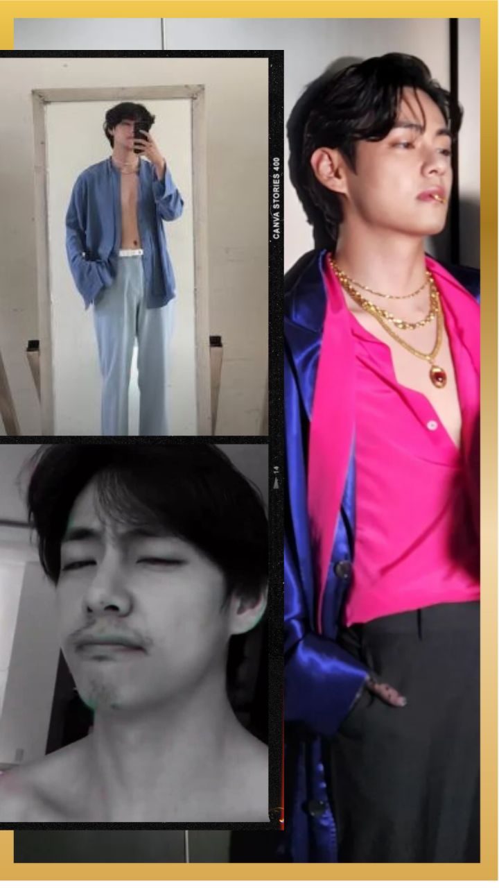 BTS V All Deleted Shirtless Pictures On Instagram Compilation Of Hotness In A Frame