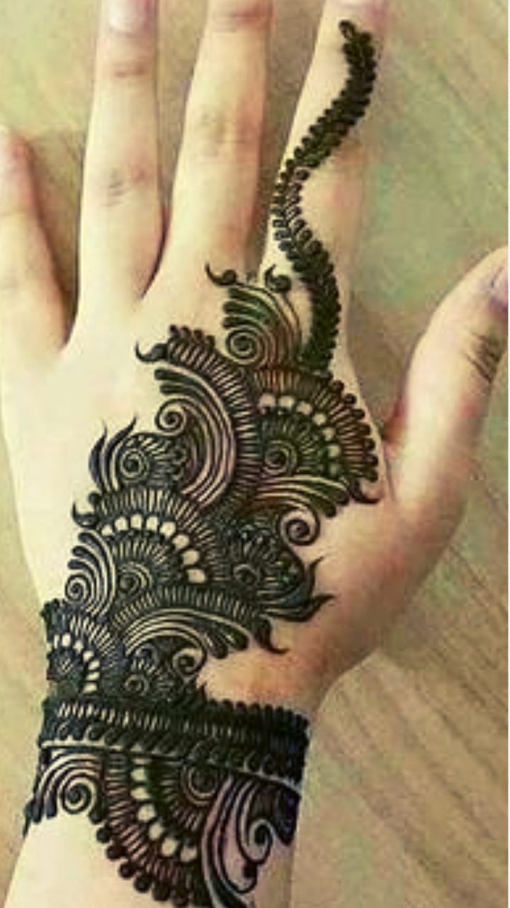 Simple Mehndi Designs For Left Hand