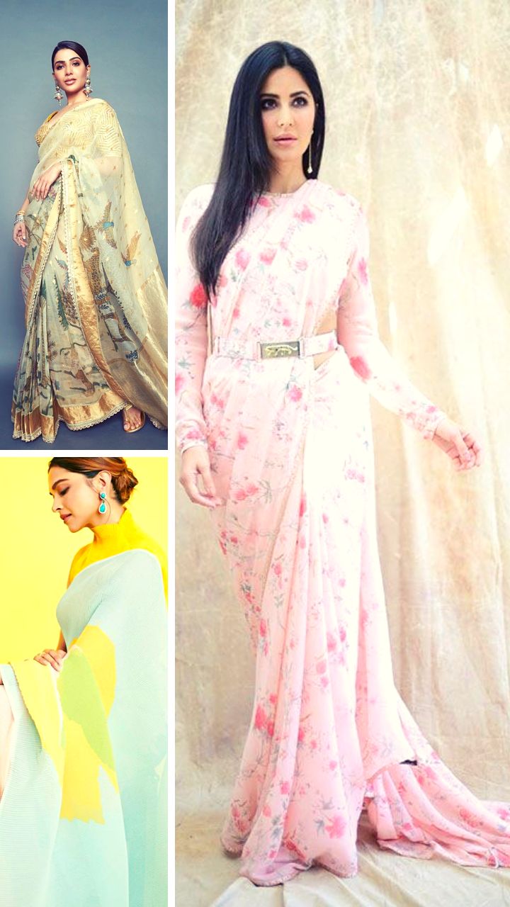 Bollywood actresses inspired Organza saree for festive seasons; Samantha  Ruth Prabhu to Alia Bhatt & more