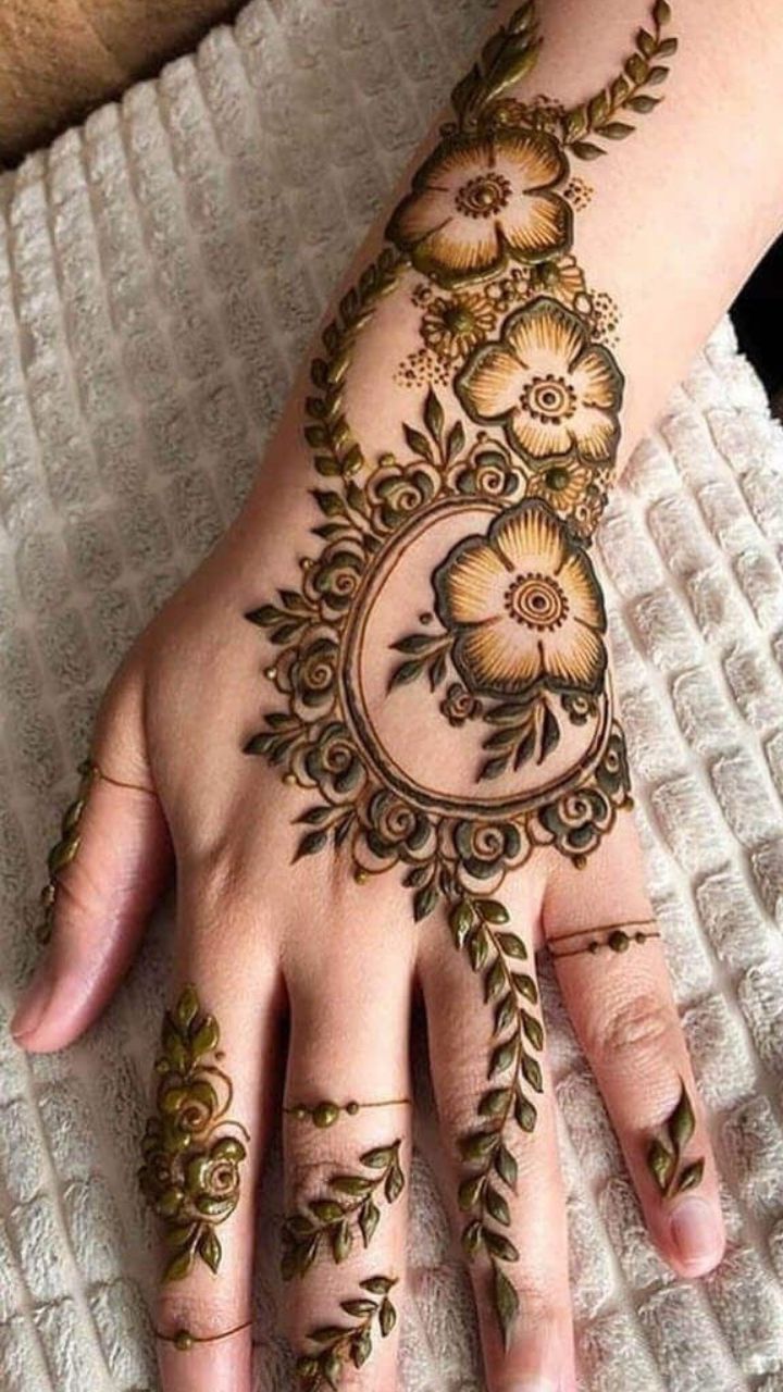 Step by Step Beautiful Semi Bridal Front Hand Mehndi Designs | Easy Dulhan  Mehndi Tutorial Beginners - YouTube