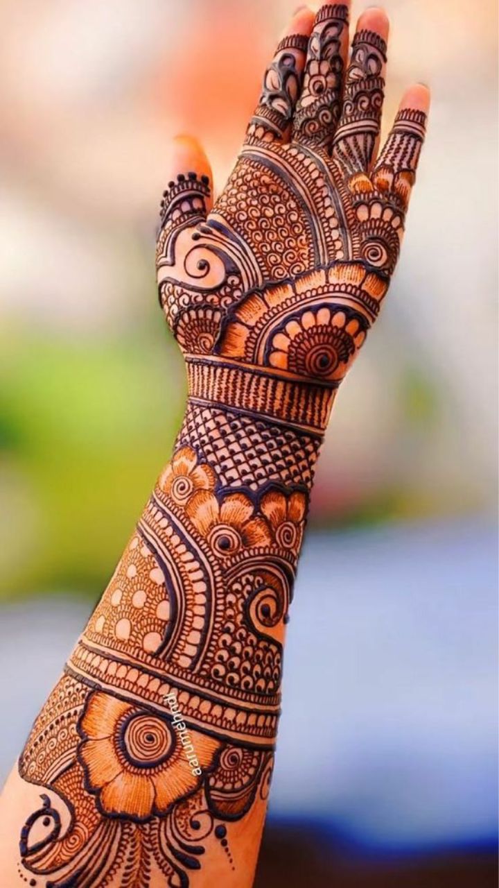 Simple beautiful full hand Mehndi design | Mehandi design - latest Mehendi  design front hand - YouTube