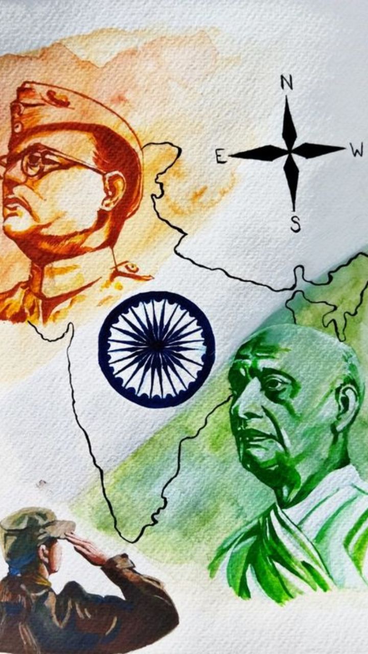 How to Draw INDEPENDENCE DAY Easy Poster GANDHI Step by Step Drawing -  YouTube