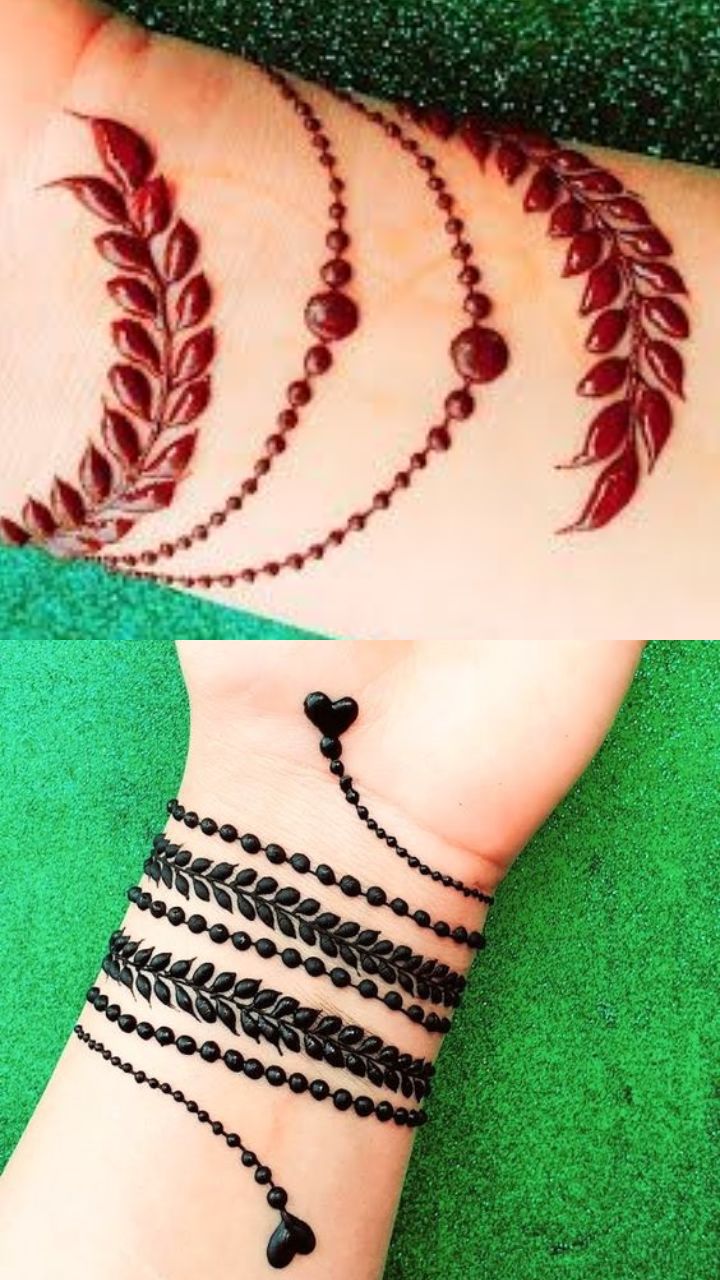 beautiful and simple bracelet mehndi design #saffamehndi | TikTok