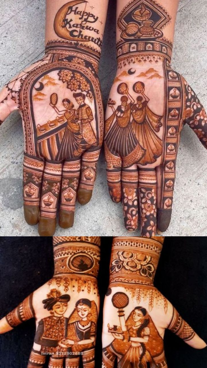 Top 7 Latest Mehendi Designs For Karva Chauth - Makeup Review And Beauty  Blog-megaelearning.vn