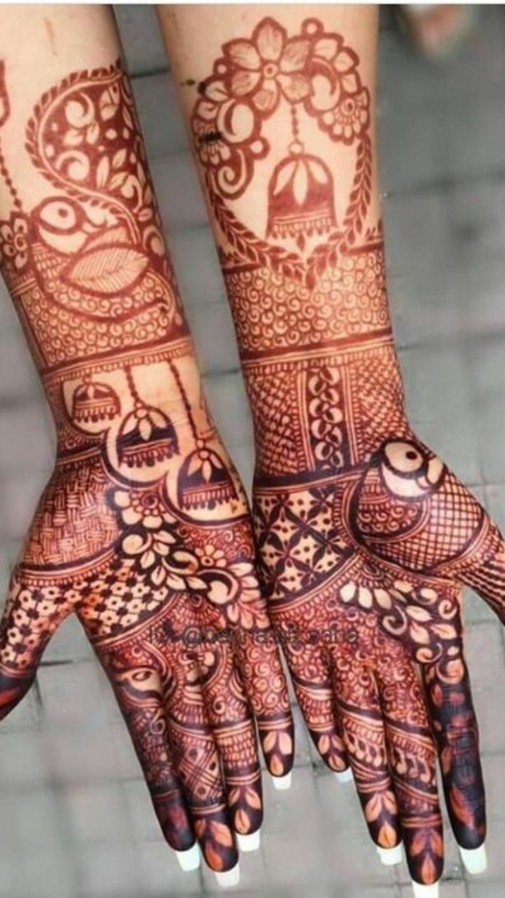 LATEST TRADITIONAL RAJASTHANI HENNA MEHNDI DESIGN FOR 2018 WEDDINGS |  BEAUTIFUL FULL HAND MEHENDI - YouTube