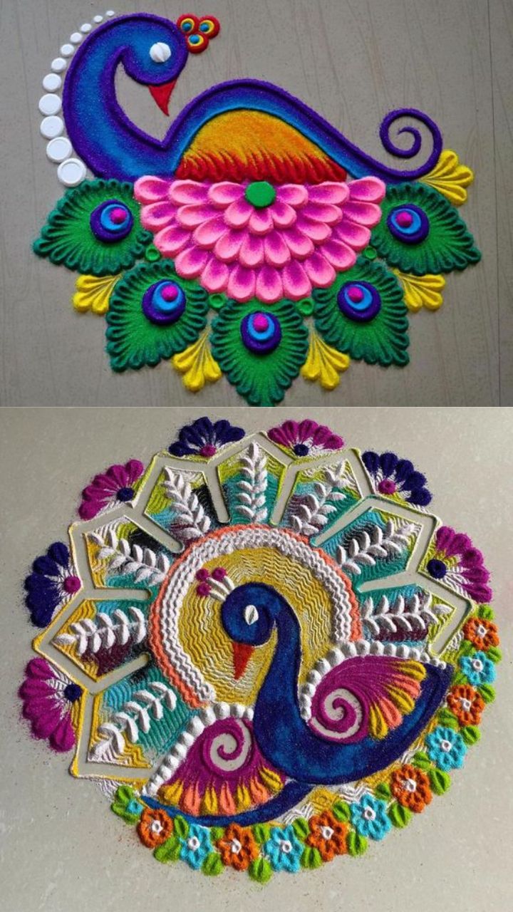 Acrylic Peacock Rangoli, For Home at best price in Mumbai | ID: 24318516030